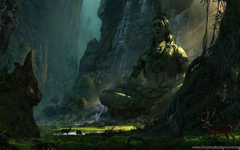 Perfect screen background display for desktop, iphone, pc. Unexplored Ruins (Lord Shiva). : Wallpapers Desktop Background