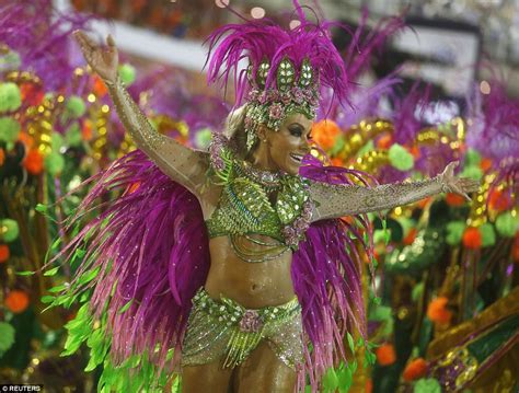 Rain At The Sambadrome Fails To Dampen Spirits At The Rio Carnival
