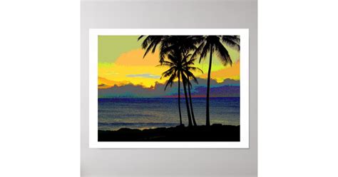 Vintage Hawaii Sunset Posters Zazzle