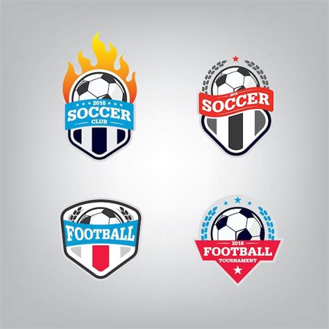Premium Vector Soccer Logo Design Template Set