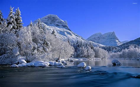 Mountain River In Winter Wallpaper Nature Wallpapers 17022