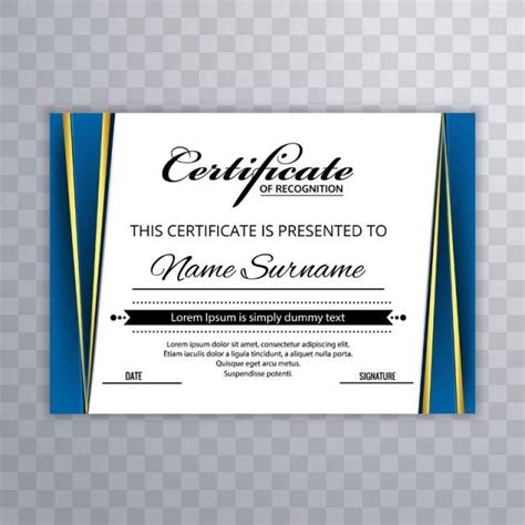 Certificado Premium Plantilla Premios Diploma Diseño Creativo