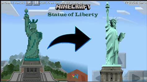 Statue Of Liberty🗽 In Minecraft Youtube