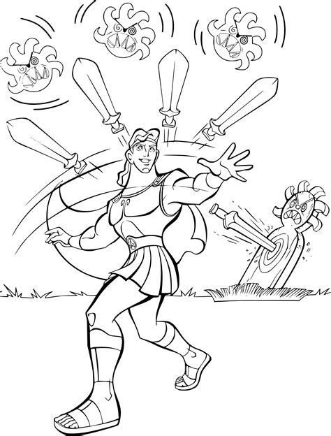 Free Hercules Coloring Page Free Printable Coloring Pages On