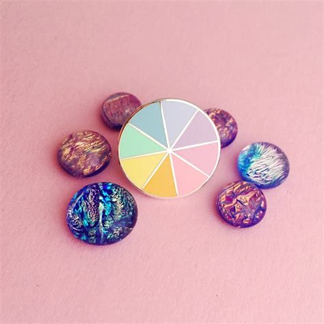 Pastel Colourwheel Enamel Pin Badge Pastel Rainbow Lapel Pin Etsy