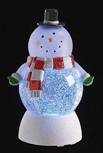Snowman Swirl Dome Snowglobe With Color Changing Led Light Snow