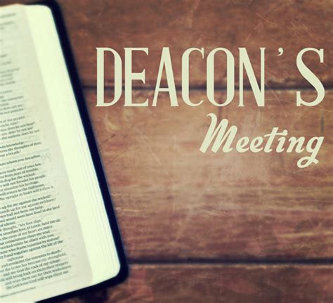 Deacons Meeting — Fleming Baptist Church