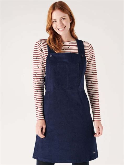 Piaf Blue Pinafore Dress Quba And Co