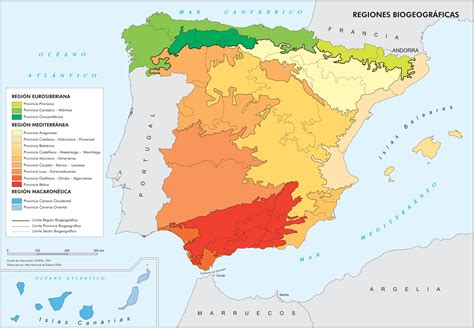 Mapa De Las Regiones Biogeográficas En España Geography Map