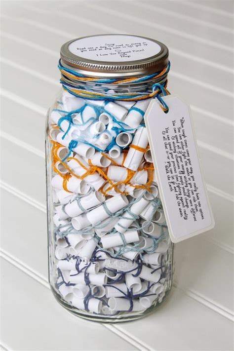 365 Message Filled 64 Oz Mason Jar Personalized Multi Colored Etsy