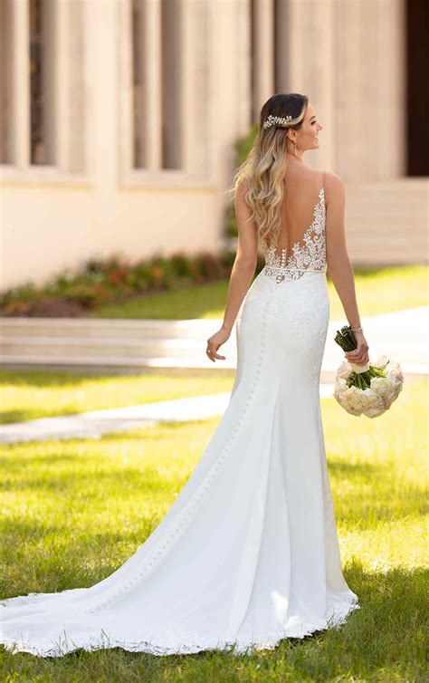 Another simple, classic wrap wedding gown style from christy dawn. Simple and Sleek Wedding Gown | Stella York | True Society ...