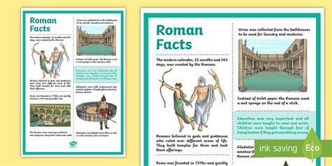 Roman Facts Poster For Kids Roman Poster Teacher Made