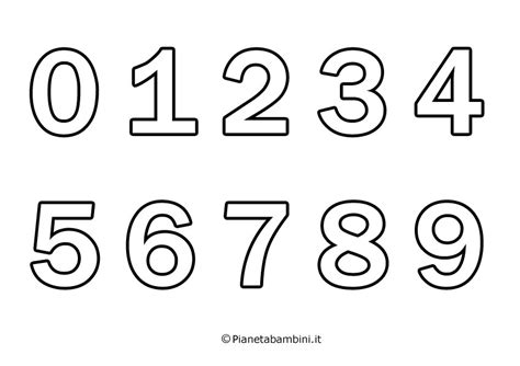 numeri da stampare per bambini numeri da stampare colorare e ritagliare per bambini