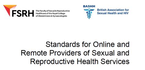 Fsrh And Bashh Launch First Ever Quality Standards For Online Sexual