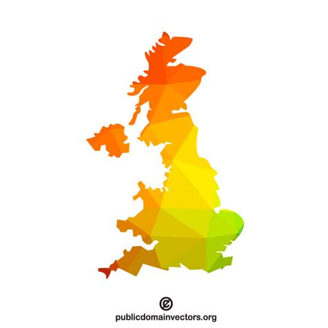United Kingdom Map Royalty Free Stock Vector Clip Art