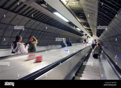 London Underground Tube Subway Escalators Stairs Stock Photo Alamy