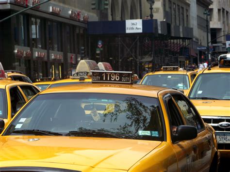 Taxicabs On 5th Avenue Free Stock Photo Public Domain Pictures