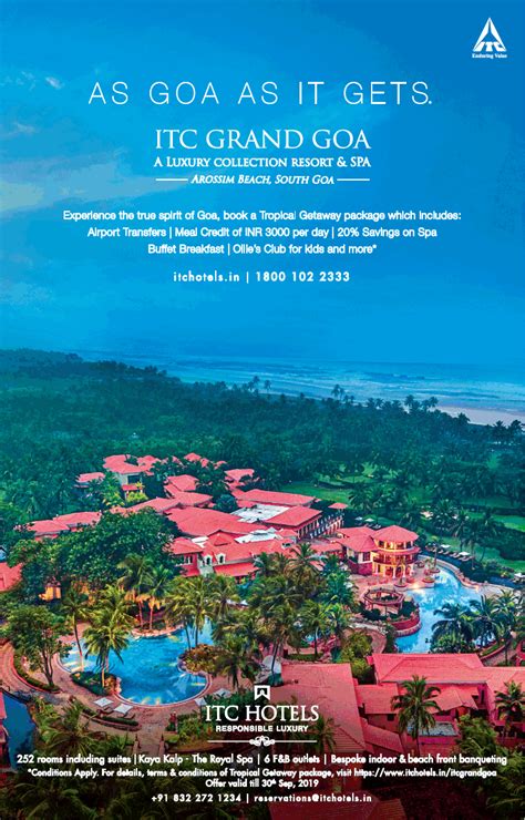 Itc Hotels A Goa As Its Gets Itc Grand Goa A Luxury Collection Resort And Spa Ad Delhi Times