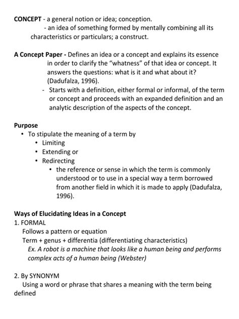 Concept Paper Definition Concept