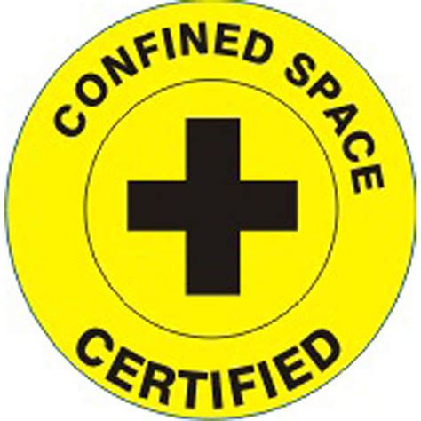 Confined Space Certified Hard Hat Sticker 25pk