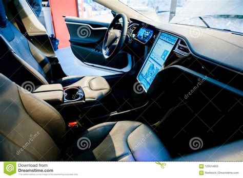 New Tesla Model S Interior Design Editorial Stock Photo Image Of