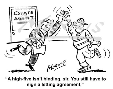 Estate Agent Cartoon Ref 7390bw Business Cartoons