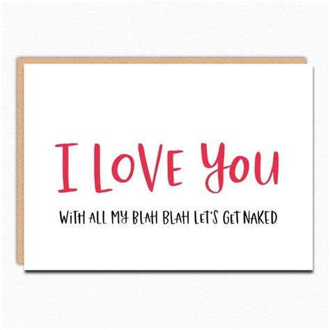 Naughty Valentines Day Card Funny Love Card Funny Anniversary Card