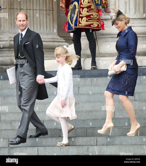 Prince Edward His Wife Sophie Countess Of Wessex And Their Daughter