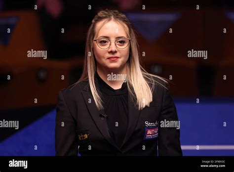 Referee Desislava Bozhilova During Day 1 Of The Betfred World Snooker Championships 2021 At The