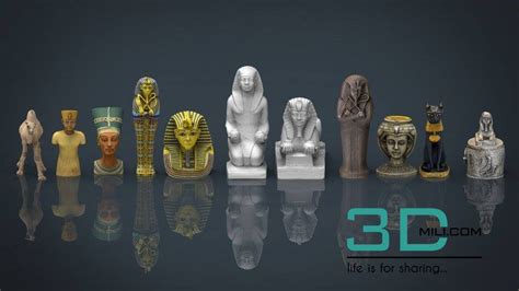 127 pharaoh statue free download 3dmili 2024 download 3d model free 3d models 3d model
