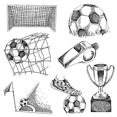 Soccer Drawing Includedrawingvectorsoccer Art Football Soccer Art