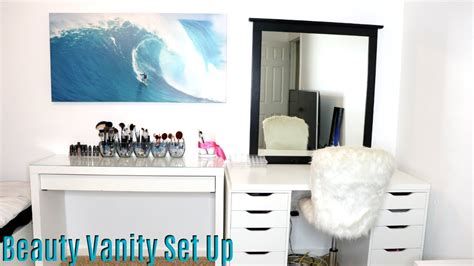 Dressing tables with drawers ikea. Updated Ikea Beauty Vanity Set Up | Malm Dressing Table ...