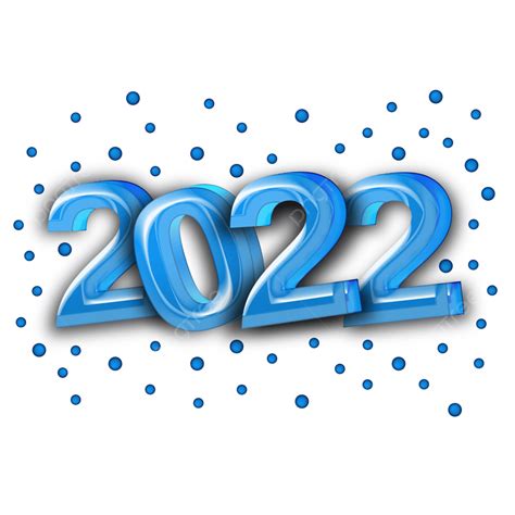 Ano Azul Do Vidro Do Gelo 3d 2022 Psd Png Png Azul 3d Gelo Imagem
