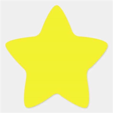 Bright Yellow Star Sticker
