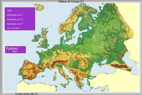 Mapa Interactivo Físico De Europa Mapa Fisico De Europa Mapa