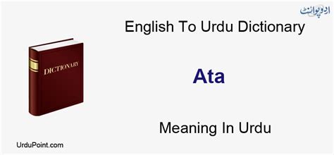 Ata Meaning In Urdu Ataa عطا English To Urdu Dictionary