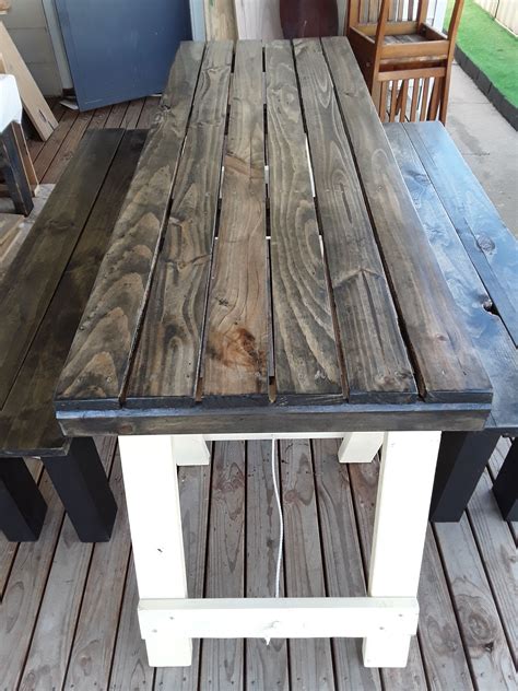 Amy howard zinc trestle table zinc trestle table: old pallets turned into trestle table an... | Bunnings ...