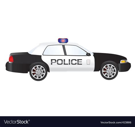 Find the perfect cop car isolated stock illustrations from getty images. Police car Royalty Free Vector Image - VectorStock
