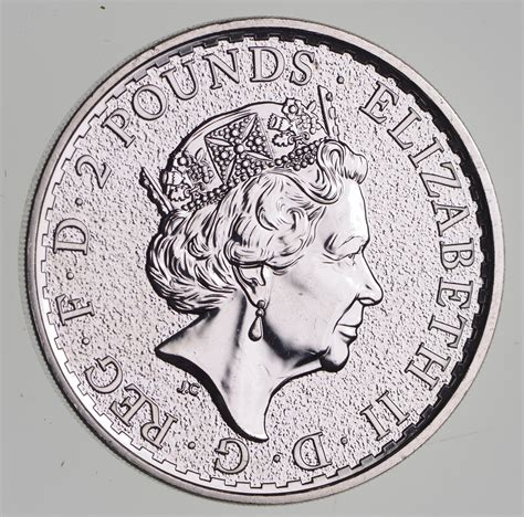 2016 Great Britain 2 Pounds 1 Oz Silver Coin 999 Fine Rare