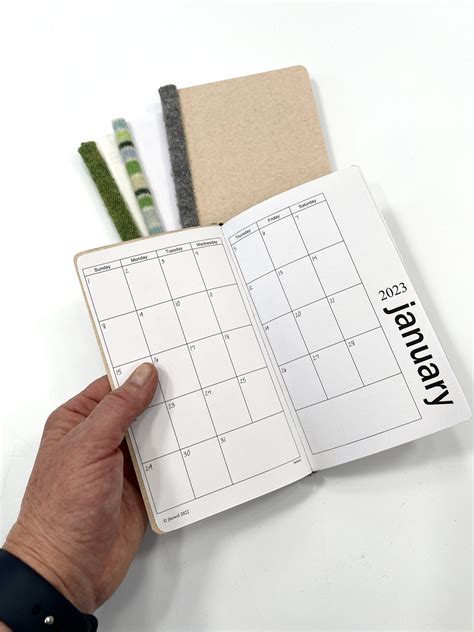 2023 Mini Printable Pocket Calendar Minimalist Style You Make It Simple