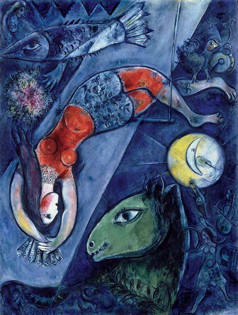 Chagall Der Blaue Zirkus Everybody Floats In The Sky In Chagalls