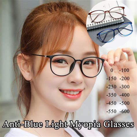 Tr90 High Quality Myopia Glasses For Men Women Anti Blue Light Computer
