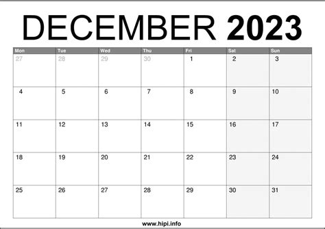 December 2023 Uk Calendar A4 Size Free Calendars