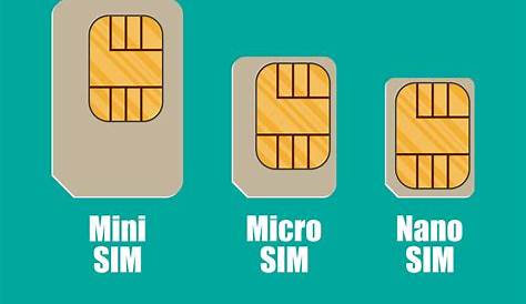 Modern sim card sizes mini micro nano Royalty Free Vector