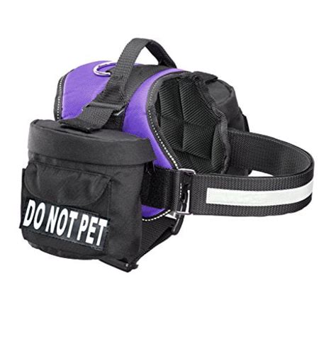 Do Not Pet Dog Harness Vest With Removable Saddle Bag Backpack Harness