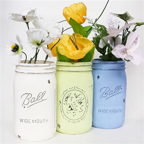 How To Paint And Distress Mason Jars Using Diy Chalk Paint
