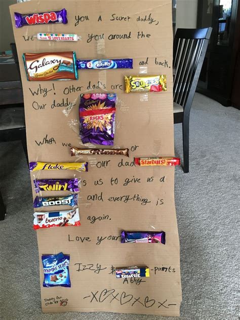 This day is not a public holiday in the uk but is actively observed by the majority of the population. Fathers Day Chocolate Bar Poem Uk | Homemade birthday ...
