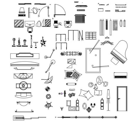 Furniture Units And Different Household Blocks Drawings Dwg File Cadbull