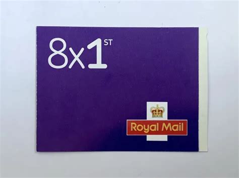 First 1st Class Barcoded Postage Stamps Book Of 8 Royal Mail New Purple