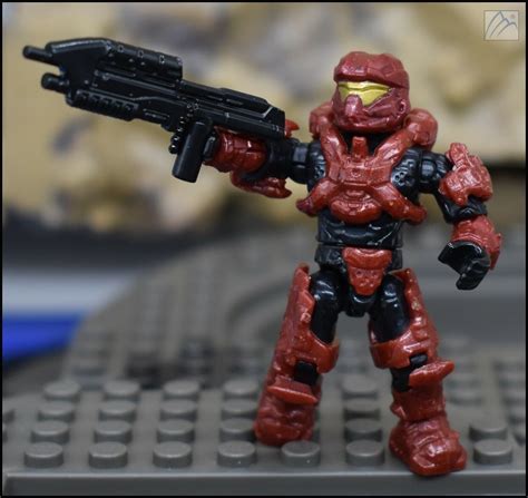 Halo Construx Mega Bloks Unsc Crimson Spartan Recruit Mini Figure 97349